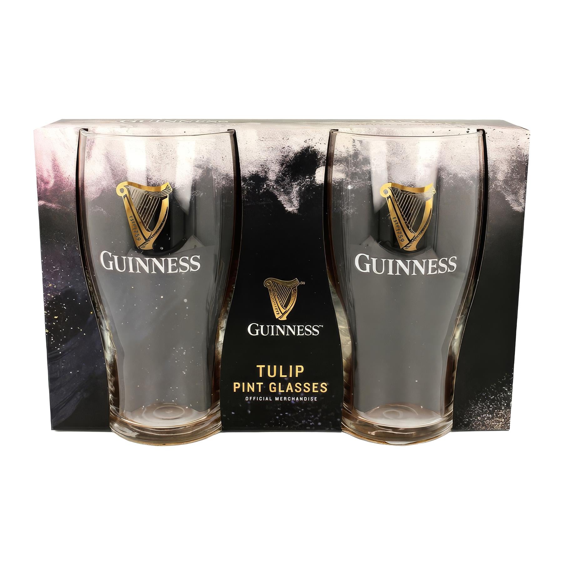 Guinness 2 Piece Tulip Pint Glass Set