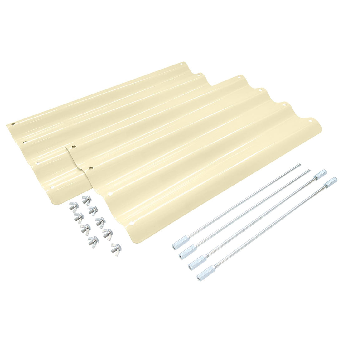 Ivory Galvanised Steel Raised Garden Bed Extension Set - 50cm