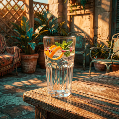 400ml Panelled Highball Glasses - Pack of 6