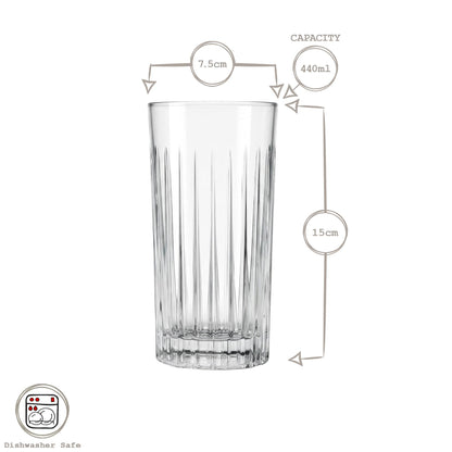 440ml Timeless Crystal Highball Glasses - Pack of 6