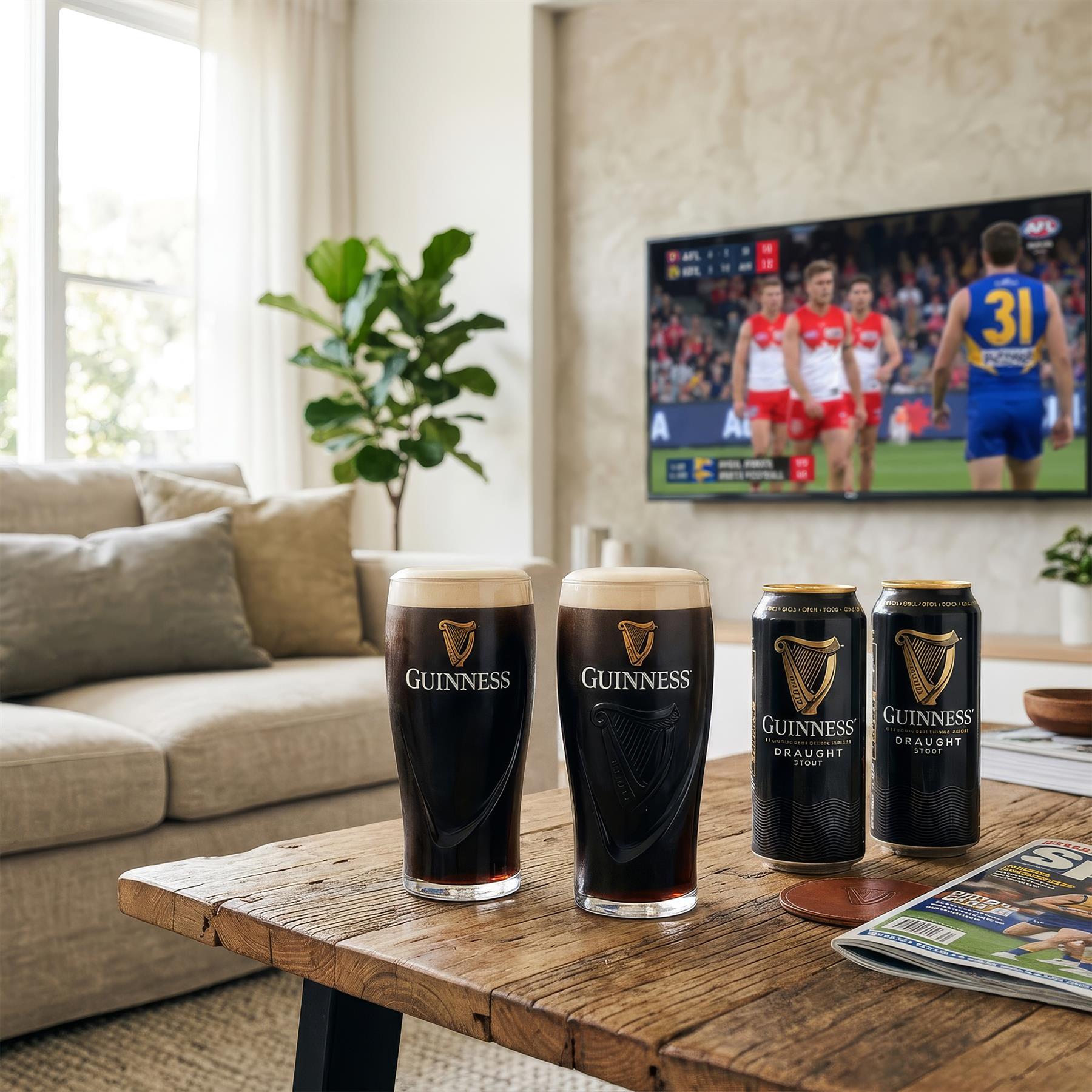 Guinness 2 Piece Embossed Can Glass Set