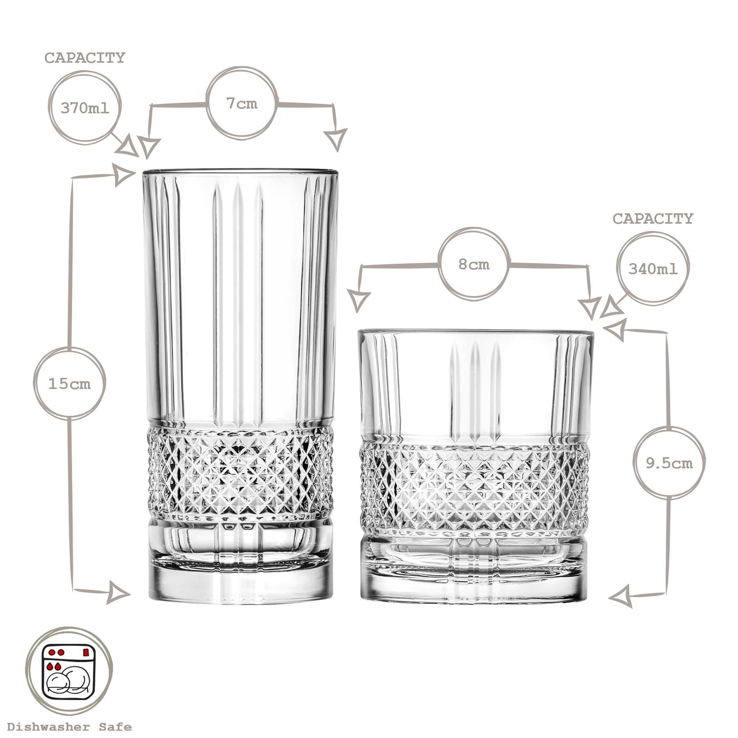 12 Piece Brillante Glassware Set