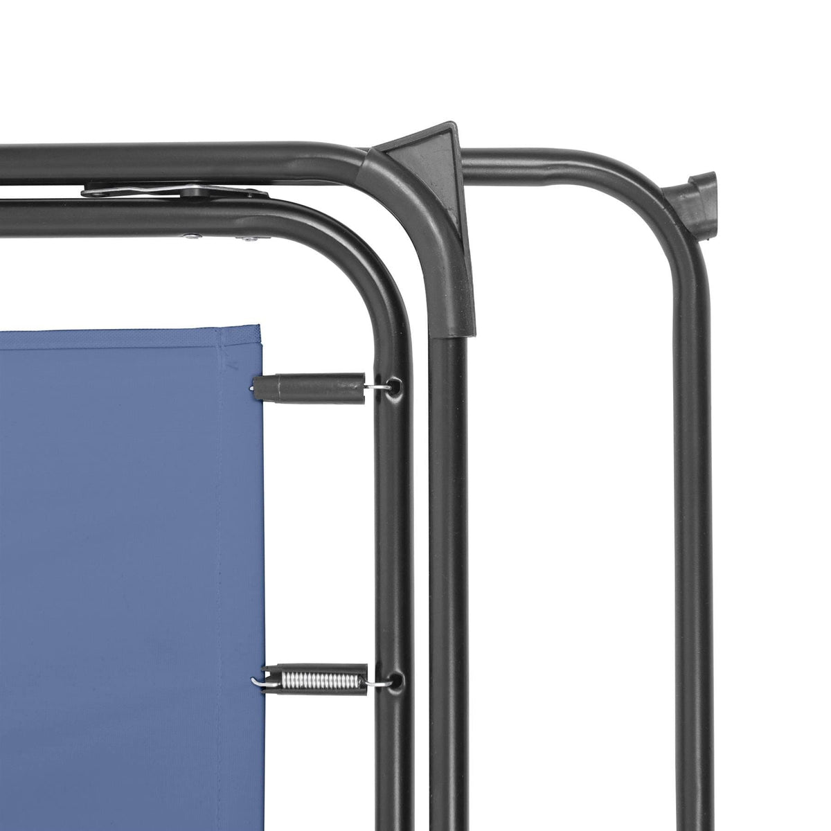 Navy Folding Metal Beach Chairs - Pack of 2