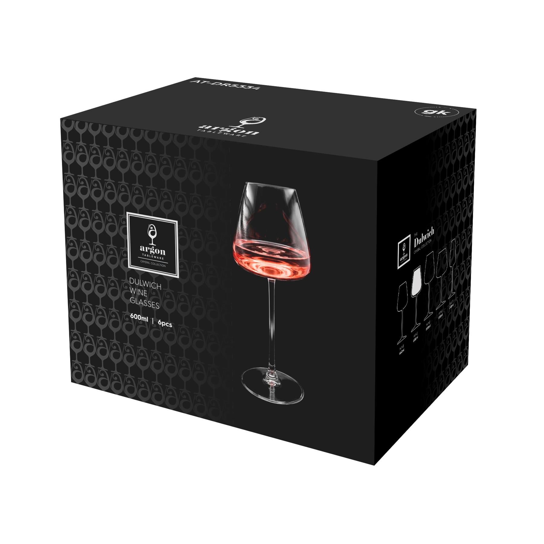 600ml Dulwich Crystal Rosé Wine Glasses - Pack of Six