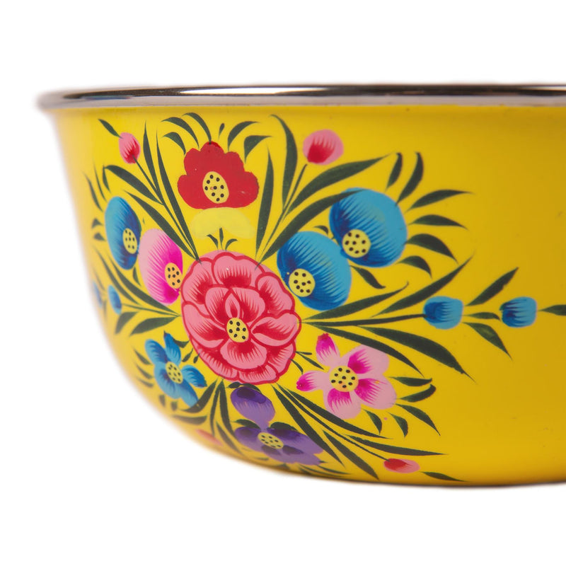 Pansy Hand-Painted Picnic Salad Bowl - 21.5cm - By BillyCan