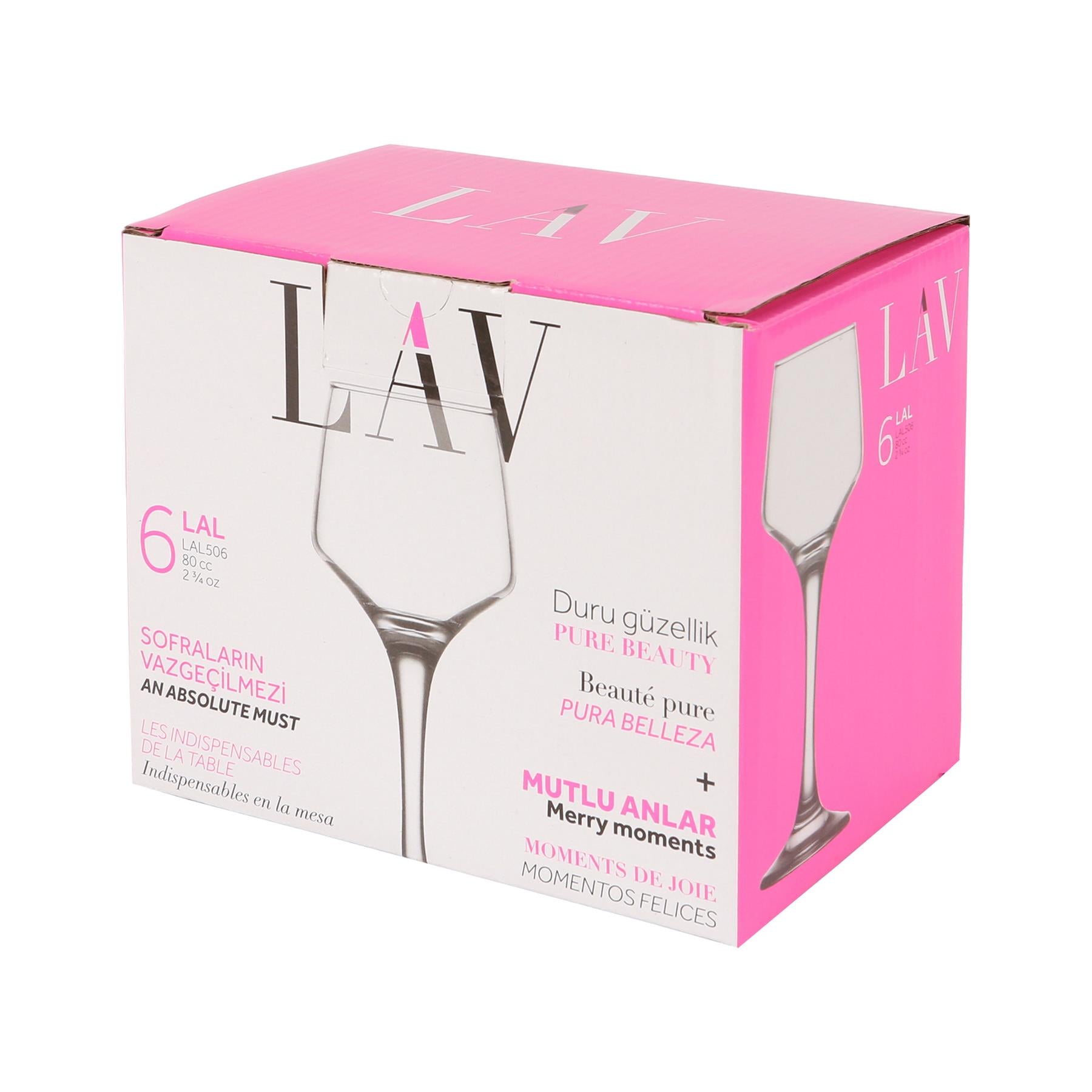 80ml Lal Sherry Glasses - Pack of Six