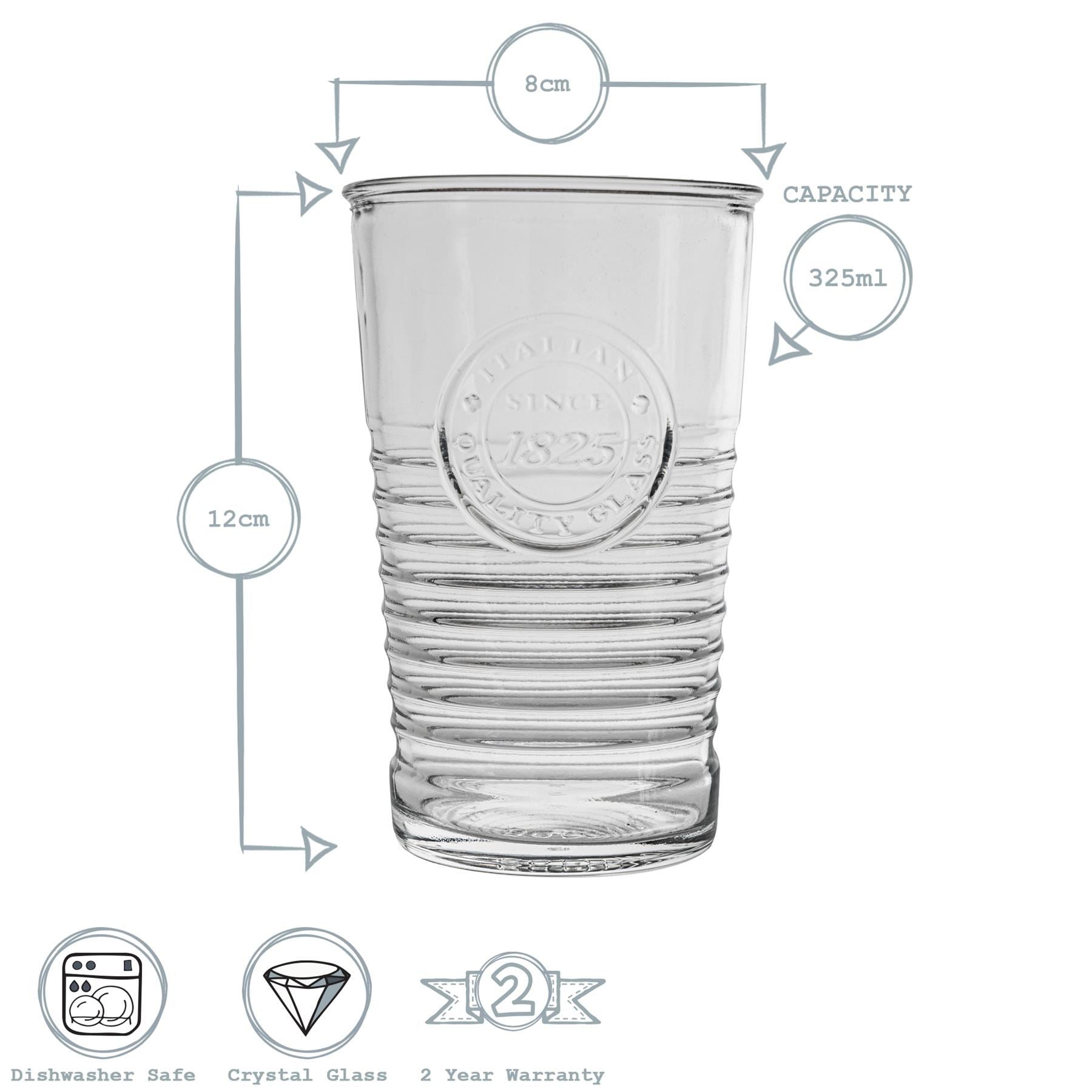 325ml Officina 1825 Glass Tumblers - Pack of 4