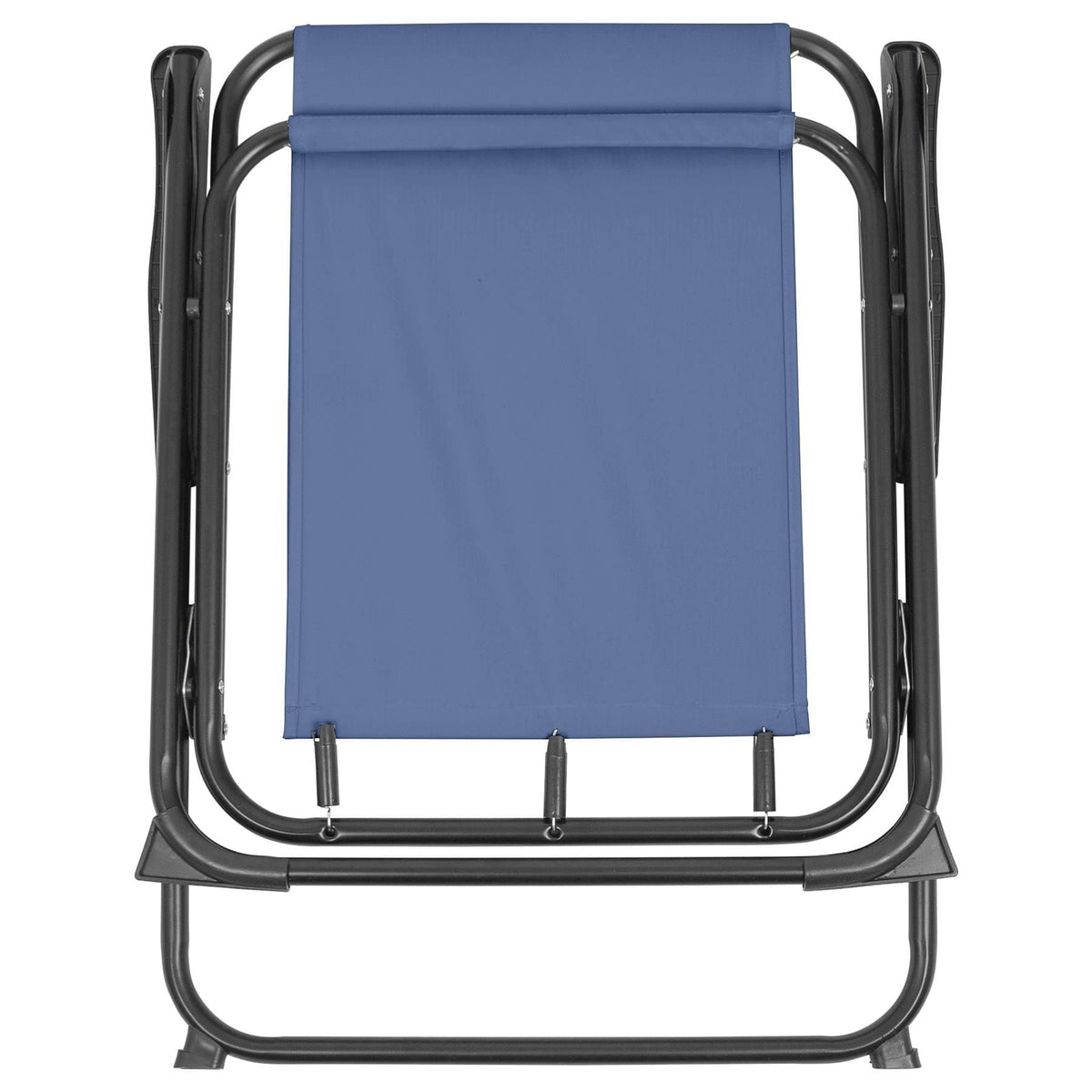 Navy Folding Metal Beach Chairs - Pack of 2