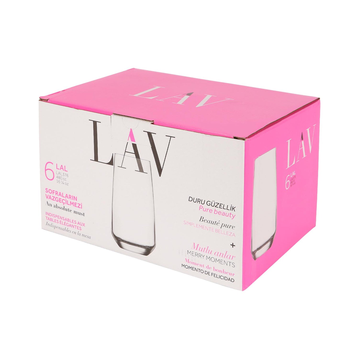 480ml Lal Highball Glasses - Pack of Six