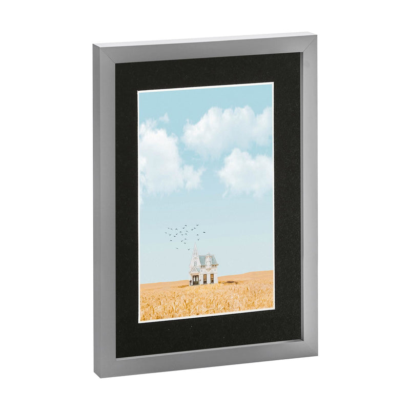 Grey A4 (8" x 12") Photo Frame with A5 Mount - By Nicola Spring