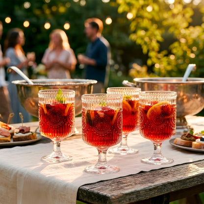 270ml Amore Ribbed Wine Glasses - Pack of 6