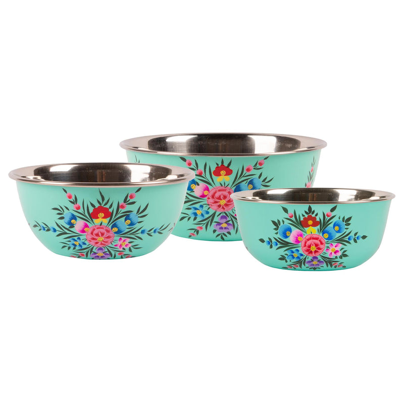 Pansy Hand-Painted Picnic Bowl Set - 3 Sizes - By BillyCan