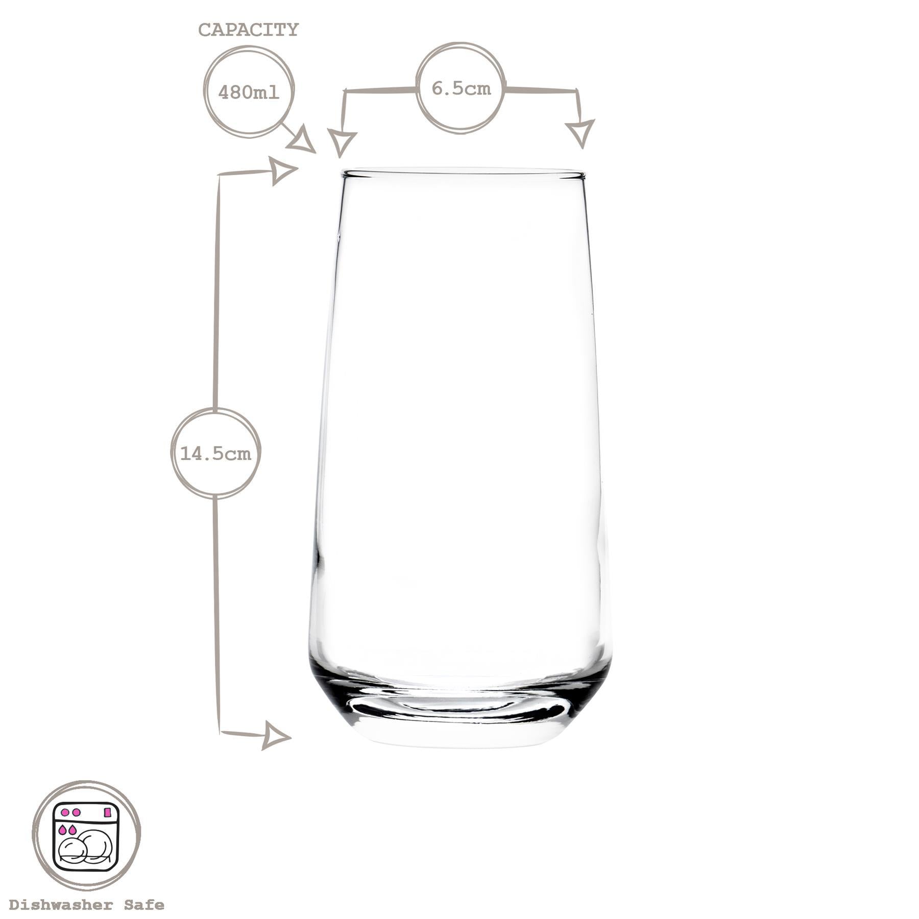 480ml Lal Highball Glasses - Pack of Six