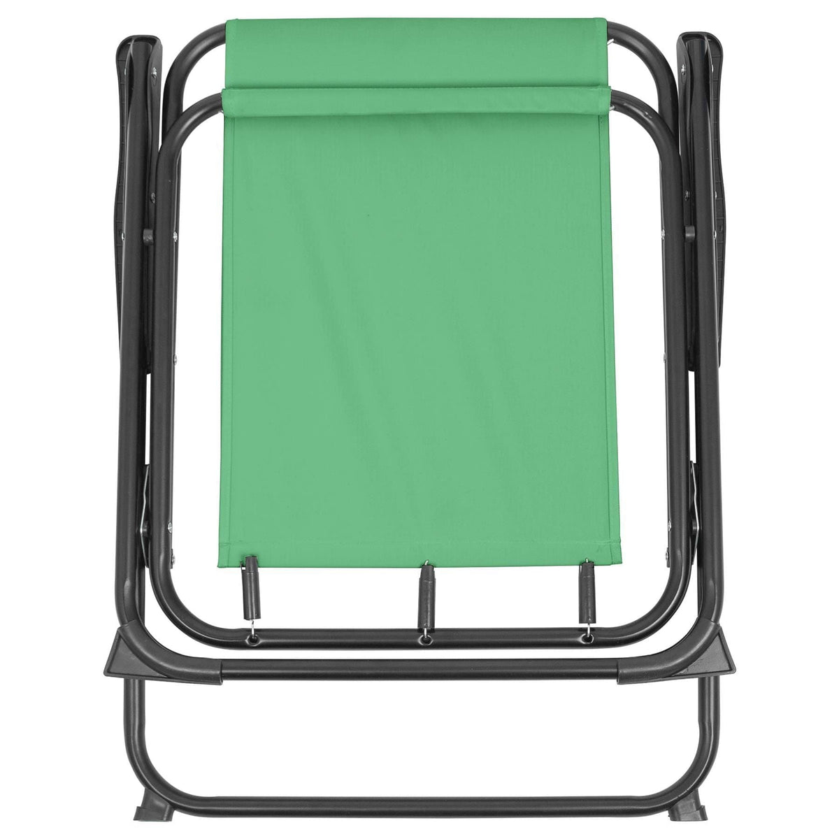 Green Folding Metal Beach Chairs - Pack of 2