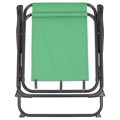 Green Folding Metal Beach Chairs - Pack of 2