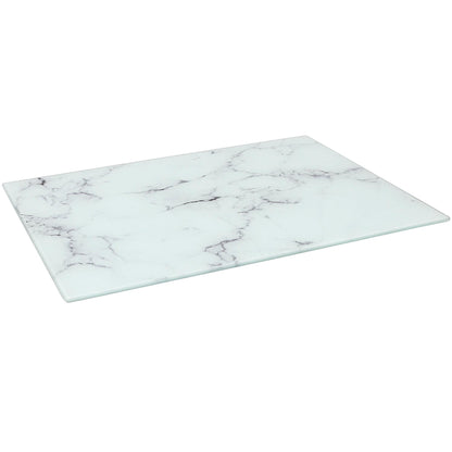 Rectangle Glass Chopping Board - 50cm x 40cm - Marble - By Harbour Housewares