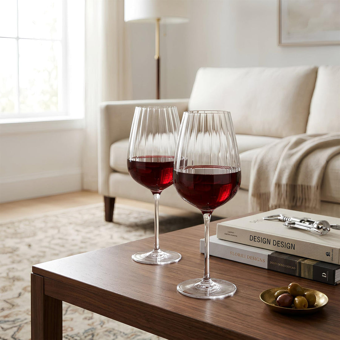 640ml Kensington Optic Crystal Red Wine Glasses - Pack of 6