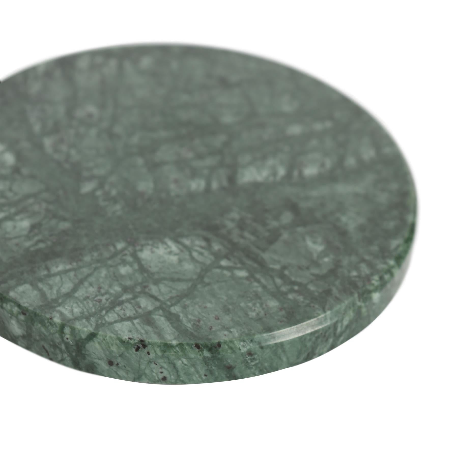 Round Marble Coasters - 10cm - Green - Pack of 6