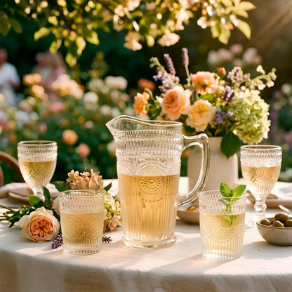 1.3L Amore Ribbed Glass Water Jug