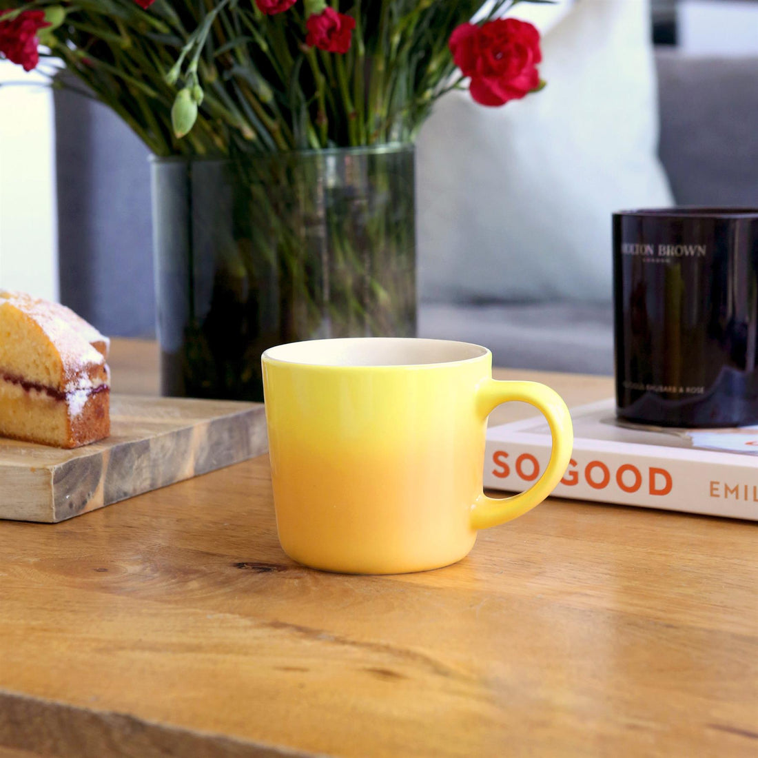 330ml Yellow Ombre New Bone China Mugs - Pack of 6