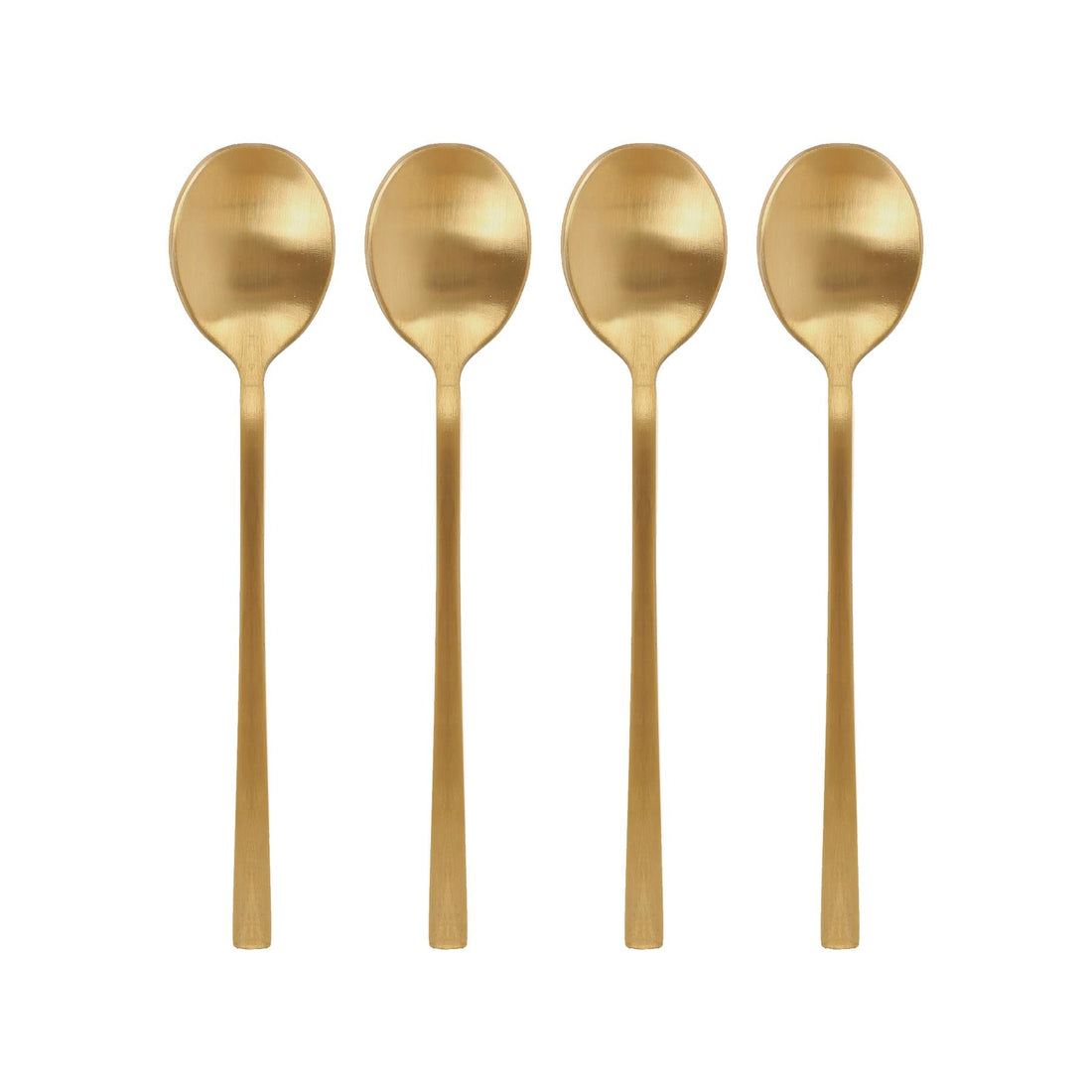 Gold 14.5cm Stainless Steel Teaspoons - Pack of 4