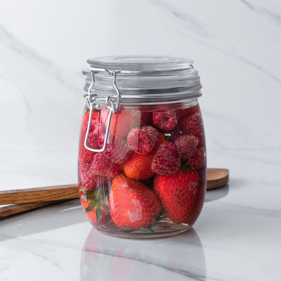 750ml Classic Clip-Top Glass Storage Jars with White Seals - Pack of 3
