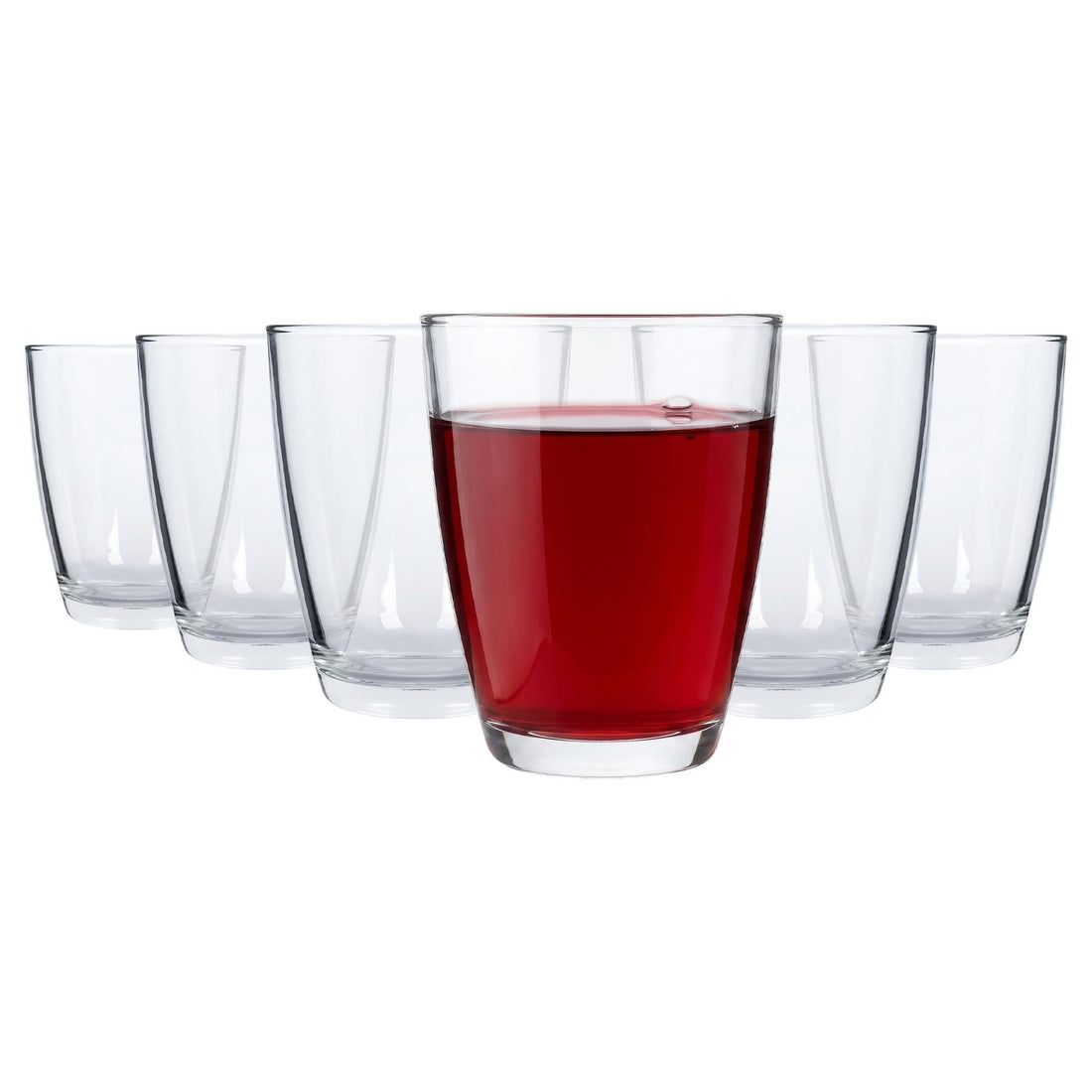 380ml Conical Glass Tumblers - Pack of 6
