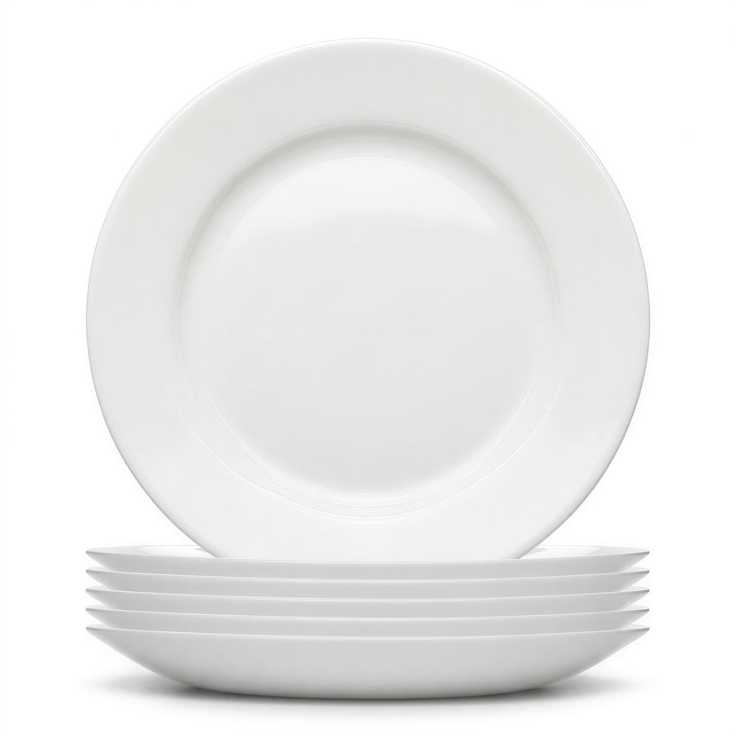 Round Opalware Buffet Dinner Plates - 22.5cm - White - Pack of 6