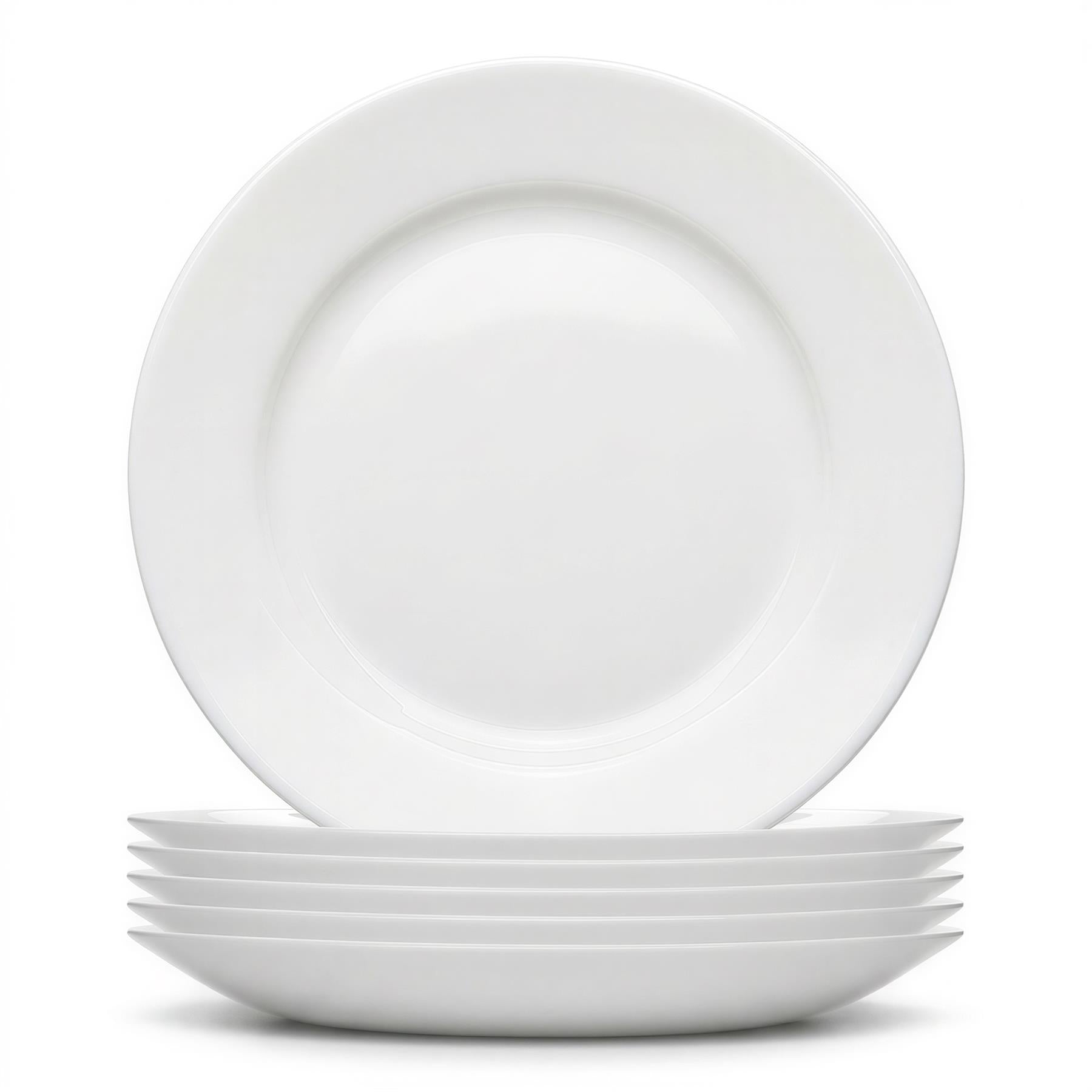 Round Opalware Buffet Dinner Plates - 22.5cm - White - Pack of 6