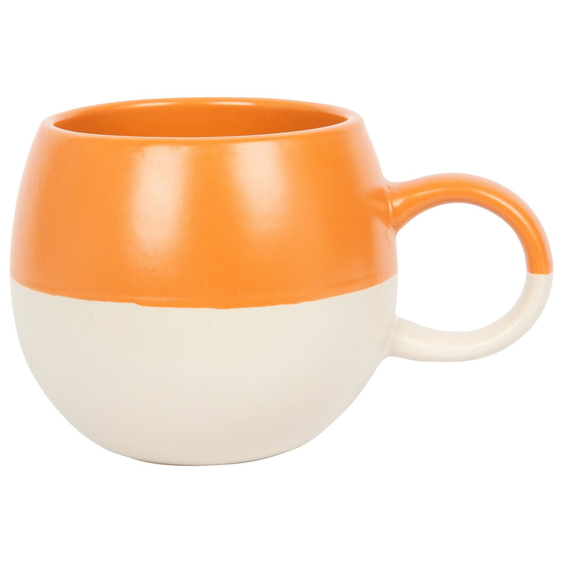 340ml Burnt Orange Two-Tone Sphere Stoneware Mug