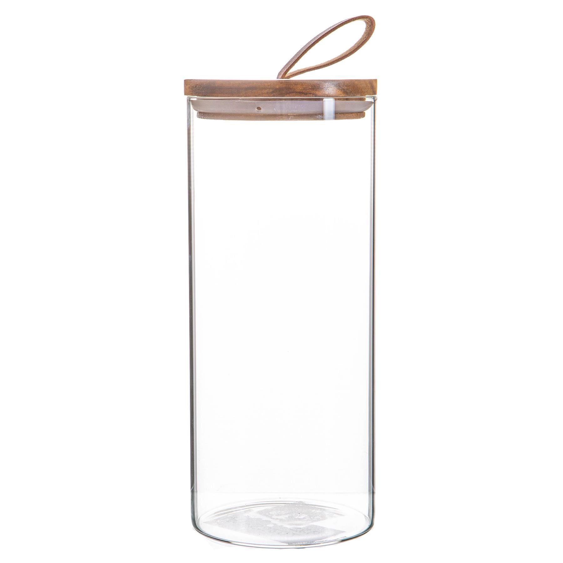 1.5L Wooden Loop Lid Storage Jars - Pack of 3