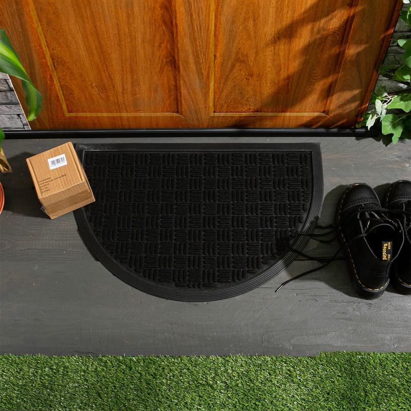 Heavy-Duty Half-Moon Door Mat - 90cm x 60cm - By Nicola Spring