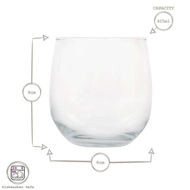 415ml Gaia Whisky Glasses - Pack of 6 - By LAV