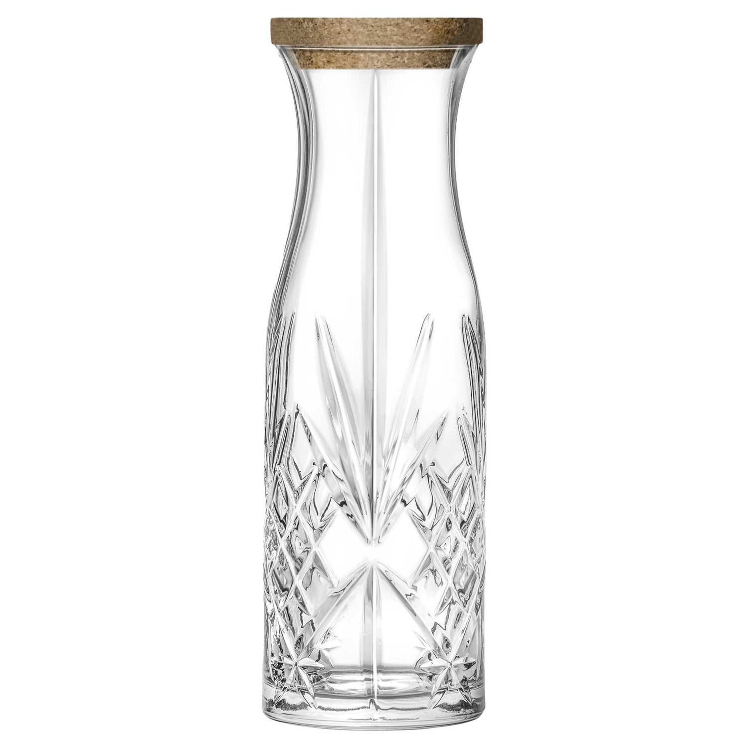 1L Melodia Glass Carafes with Cork Lid - Pack of Three