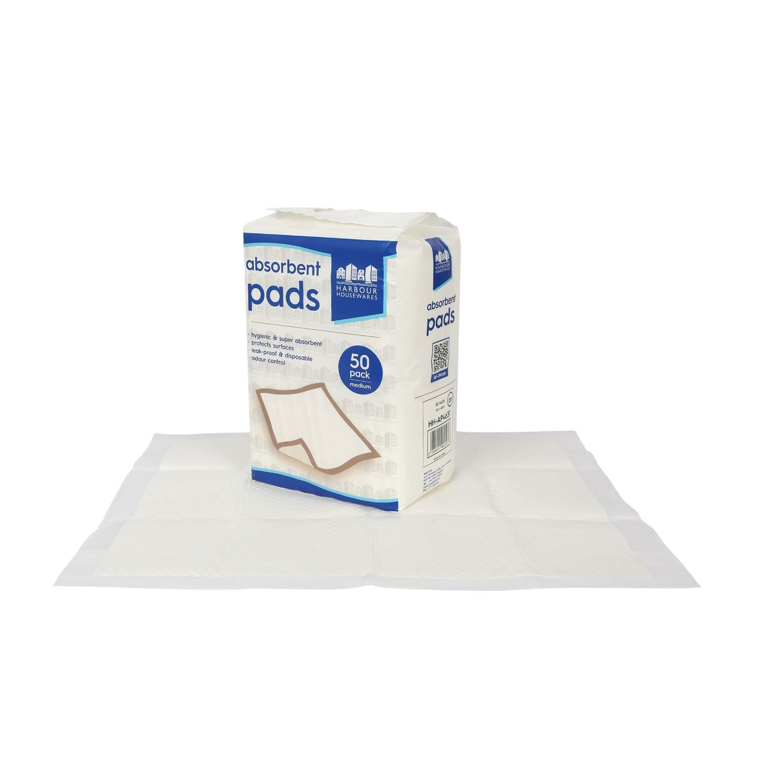 Disposable Puppy Training Pads - 45cm x 60cm - Pack of 50 - By Harbour Housewares