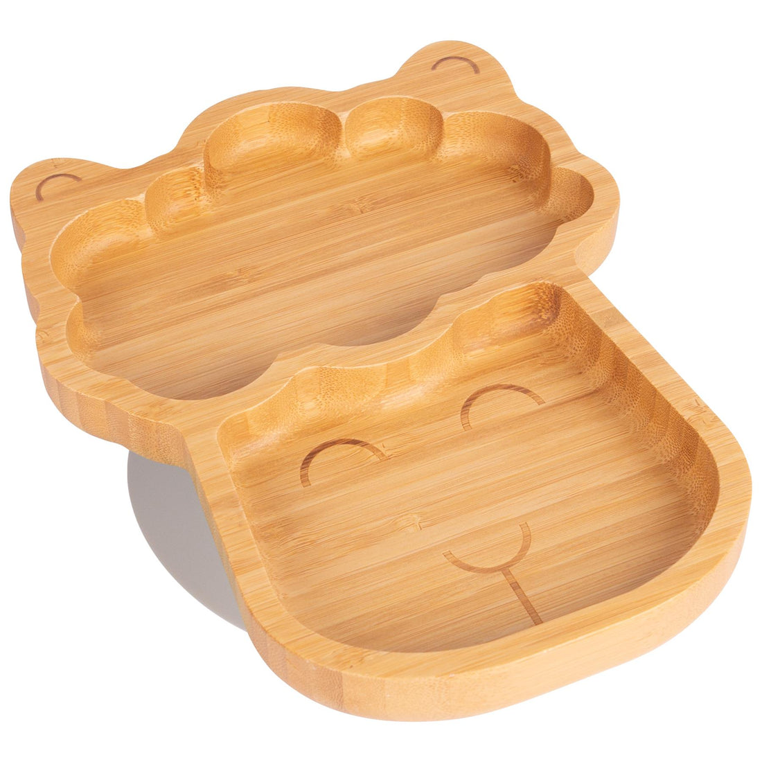 Bamboo Llama Baby Feeding Plate with Grey Suction Cup