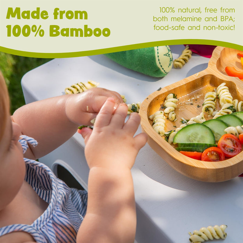 Bamboo Llama Baby Feeding Plate with Suction Cup - By Tiny Dining