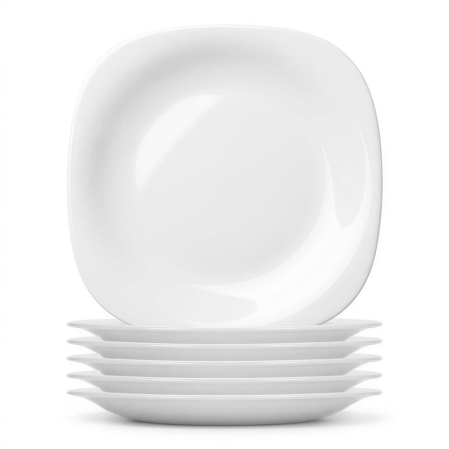 Square Opalware Dessert Plates - 20cm - White - Pack of 6