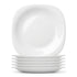 Square Opalware Dessert Plates - 20cm - White - Pack of 6