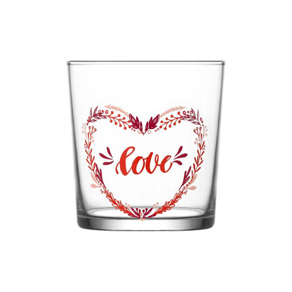 Red Valentines 345ml Bodega Glass Tumblers - Pack of 6