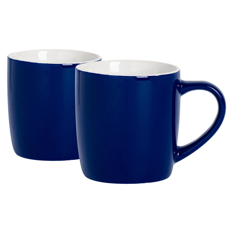 350ml Coloured Coffee Mugs - Pack of 2 - By Argon Tableware