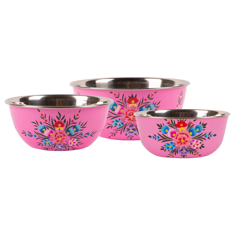 Pansy Hand-Painted Picnic Bowl Set - 3 Sizes - By BillyCan