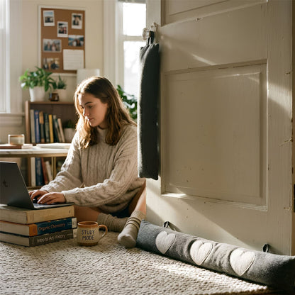 Heart Herringbone Draught Excluder - 80cm