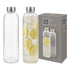 2 Piece 1L Glass Water Bottles Set