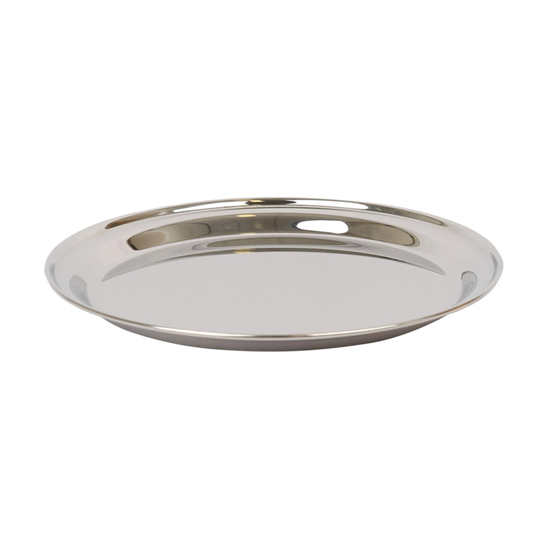 25.5cm Round Stainless Steel Serving Tray - By Argon Tableware