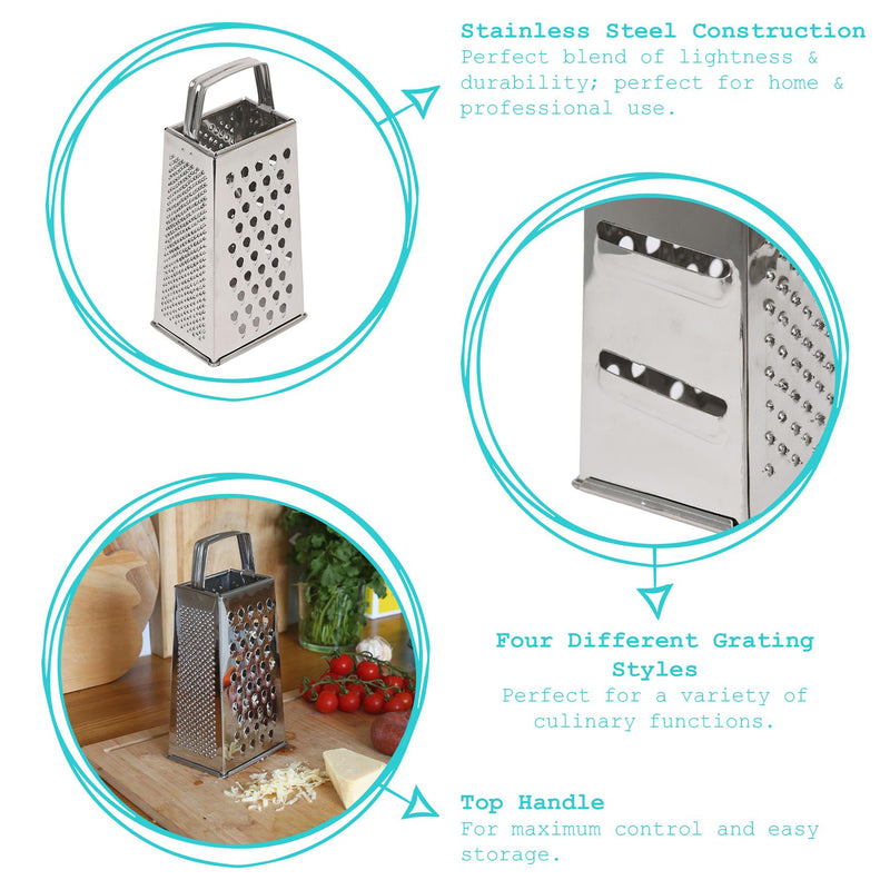 Stainless Steel Box Grater - By Argon Tableware