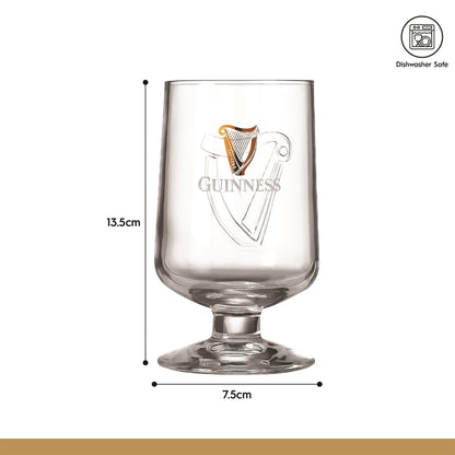 Guinness 2 Piece Embossed Glass Goblet Set