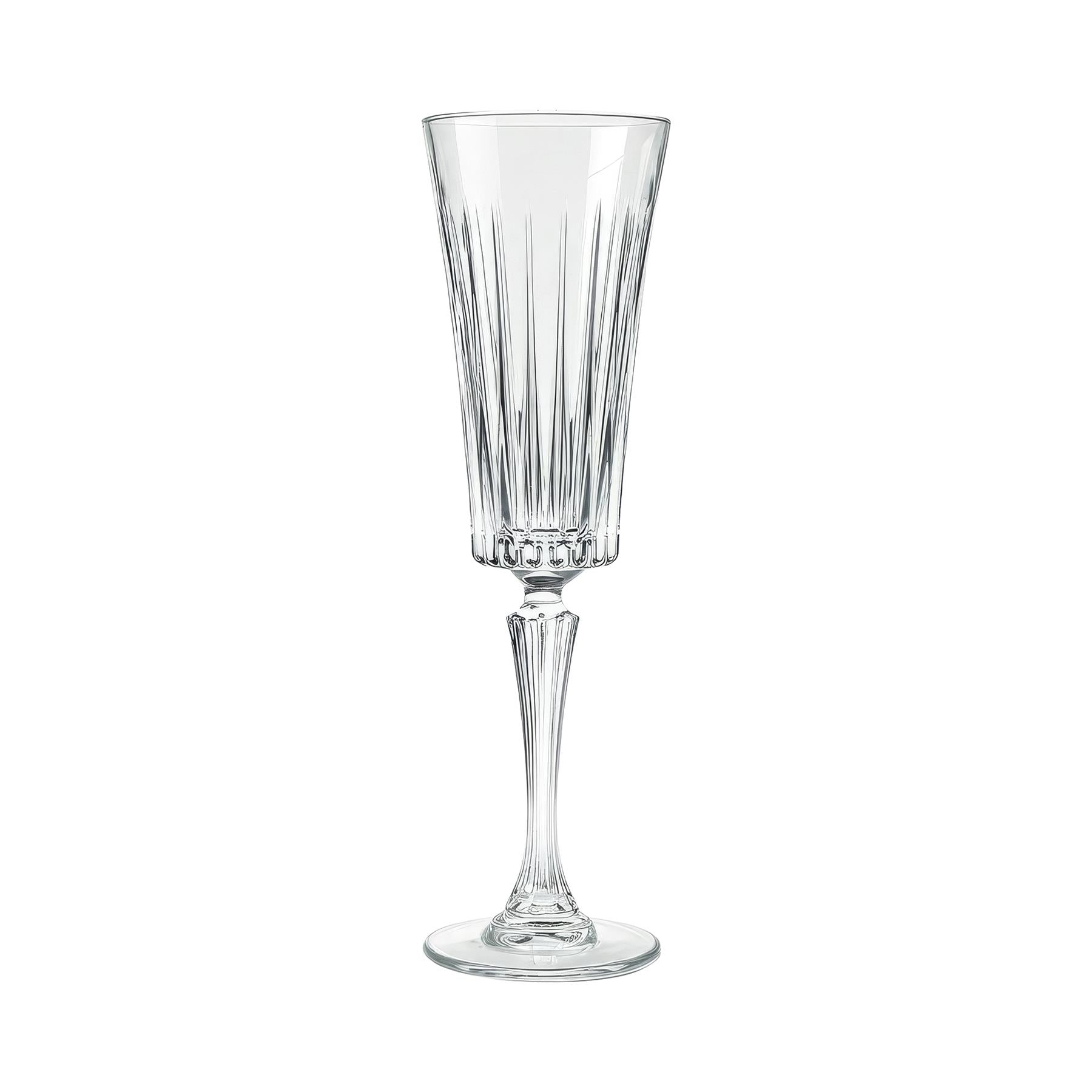 210ml Timeless Crystal Glass Champagne Flutes - Pack of 6