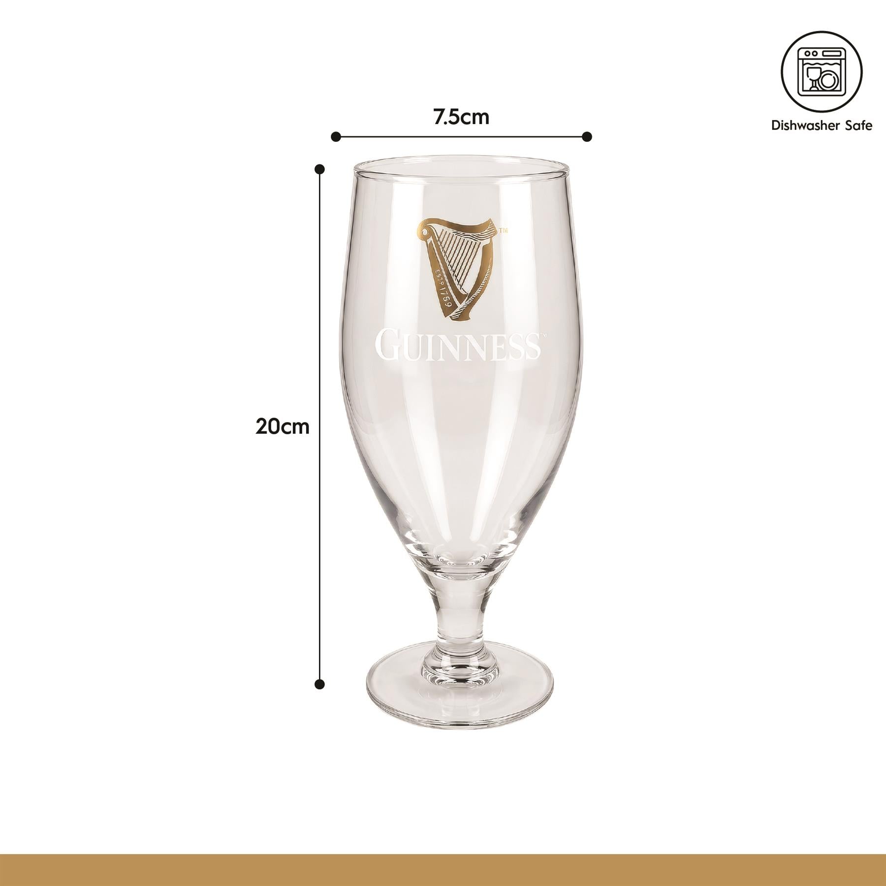 Guinness 2 Piece Stemmed Pint Glass Set
