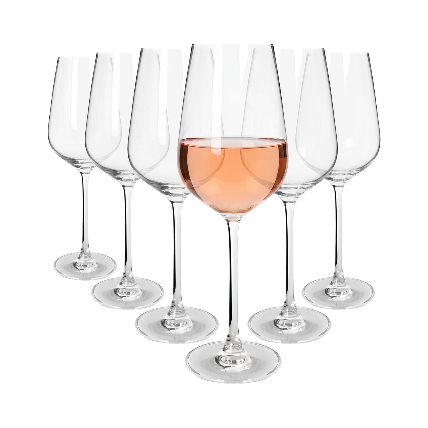 540ml Knightsbridge Crystal Rosé Wine Glasses - Pack of 6